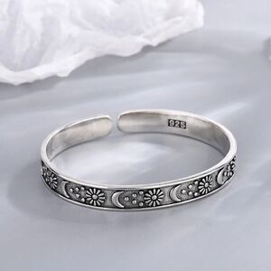 Moon Flower Women's Cuff Bracelet